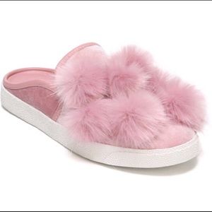 NEW Pink Puffball Mules by Libby Edelman NIB